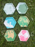 AVAILABLE NOW! Marbled Hexagonal Trinket Trays