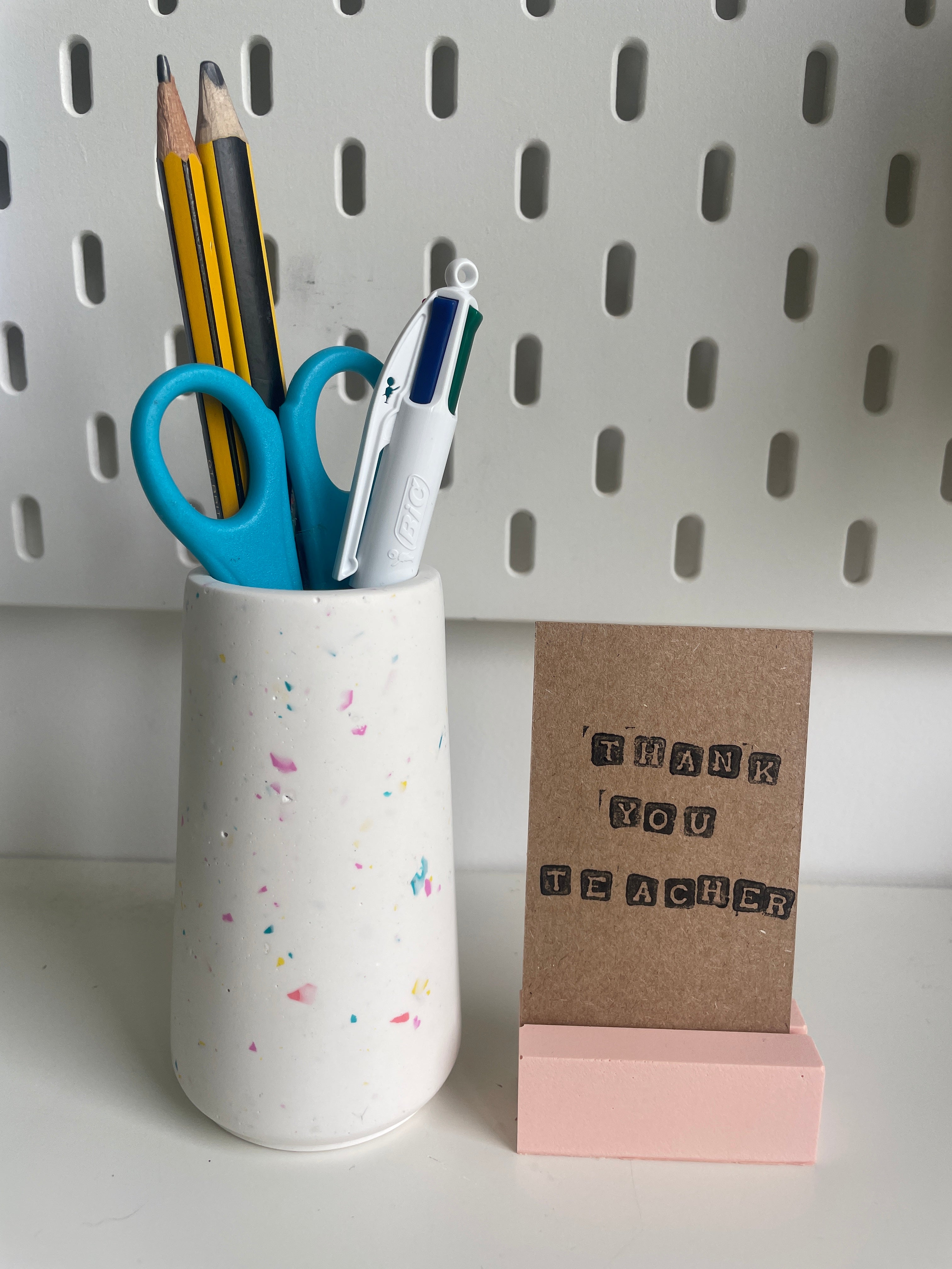 Tapered pot & matching photo/card holder BUNDLE 2