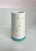 Block colour split terrazzo tapered pot