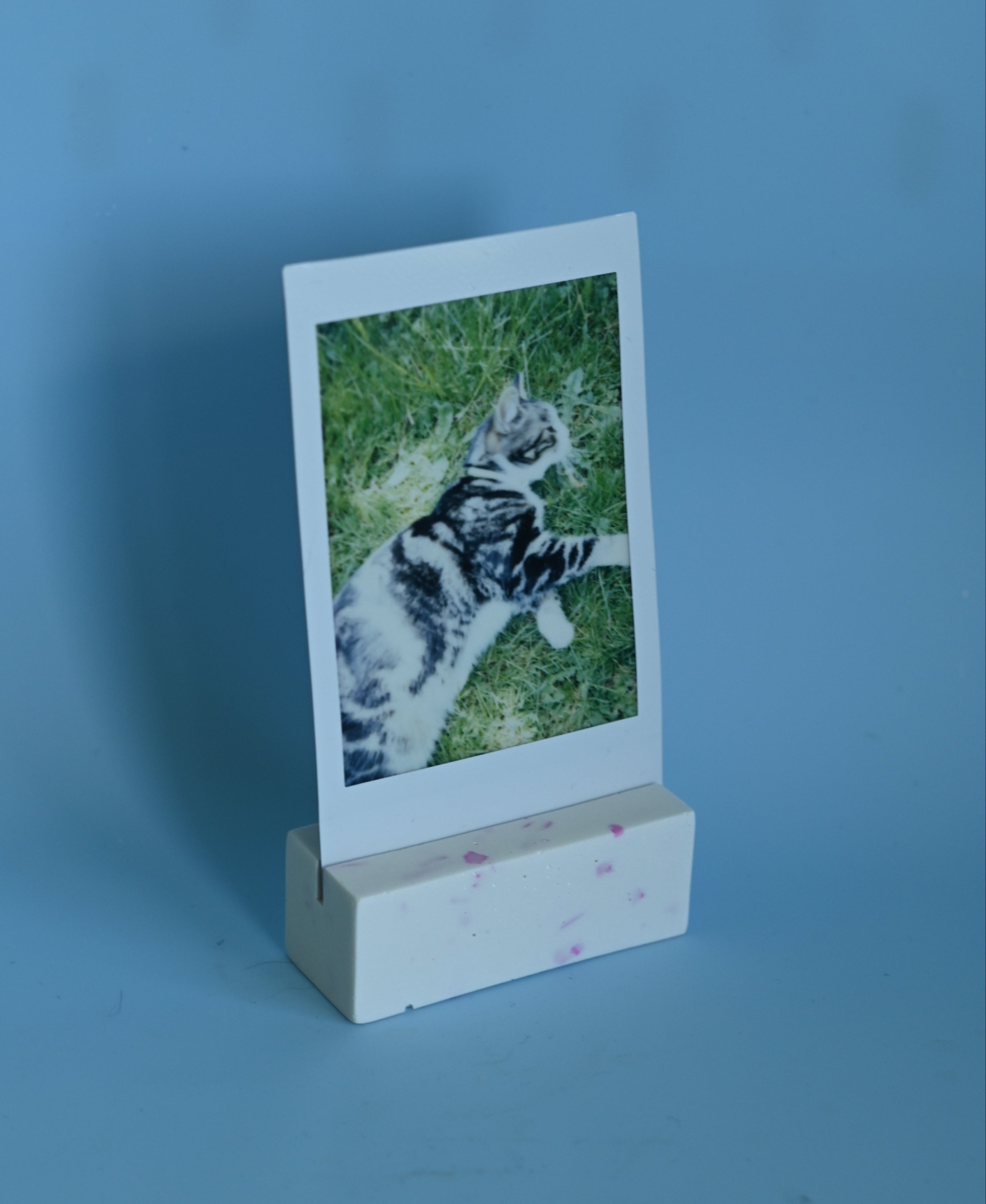 Small photo / card holder with instax mini print