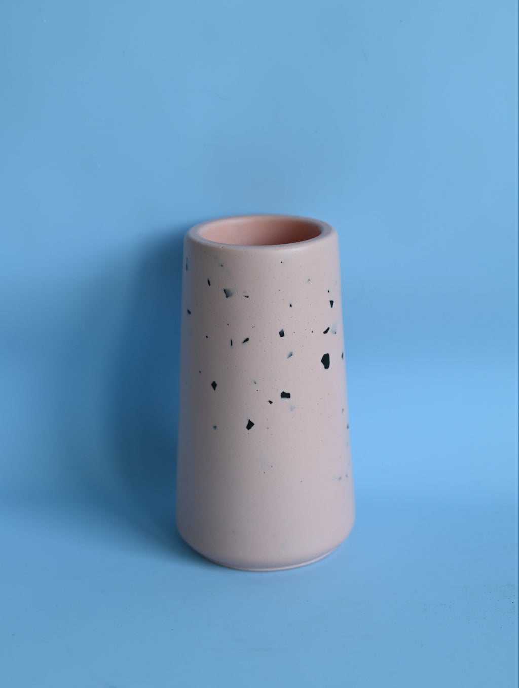 Tapered terrazzo pot