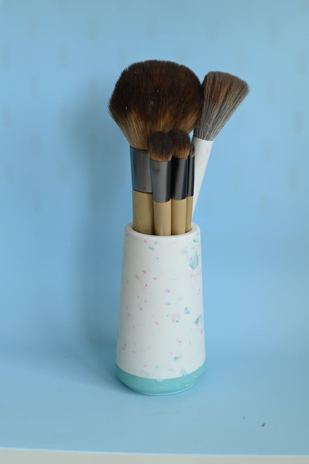 Block Colour Split Terrazzo Tapered Pot/Vase